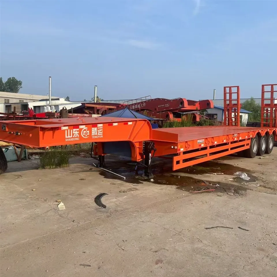 3axle 4axle স্টেইনলেস স্টিল ফ্ল্যাটবেড সেমি - ট্রেলার