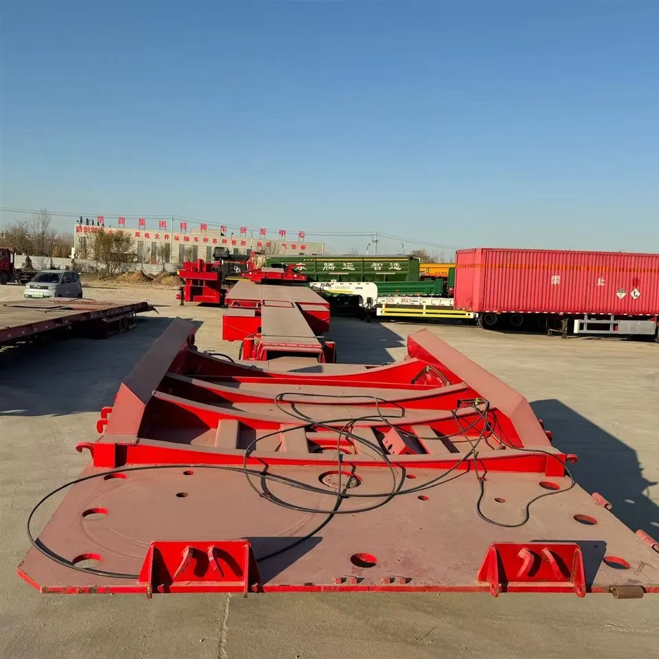 কারখানার পাইকারি কাস্টমাইজড 3 এক্সেল 60 টন 4 এক্সেল 100T স্টিল লোবয় সেমি ট্রেলার লো বেড লোডার ট্রাক ট্রেলার বিক্রয়ের জন্য