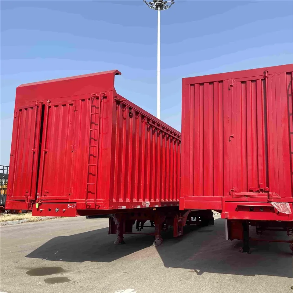 ট্রেলার যানবাহন 40 ফুট 53 ফুট বক্স ভ্যান টাইপ সেমি ট্রেলার